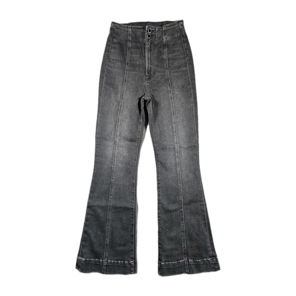 Veronica Beard Jeans Carson Ankle Flare High Rise Womens 26 Washed Black USA - Picture 1 of 11